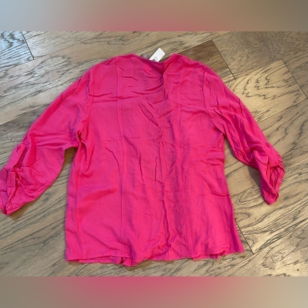Chicos Soft Crosshatch Drape Jacket - Picture 2 of 5